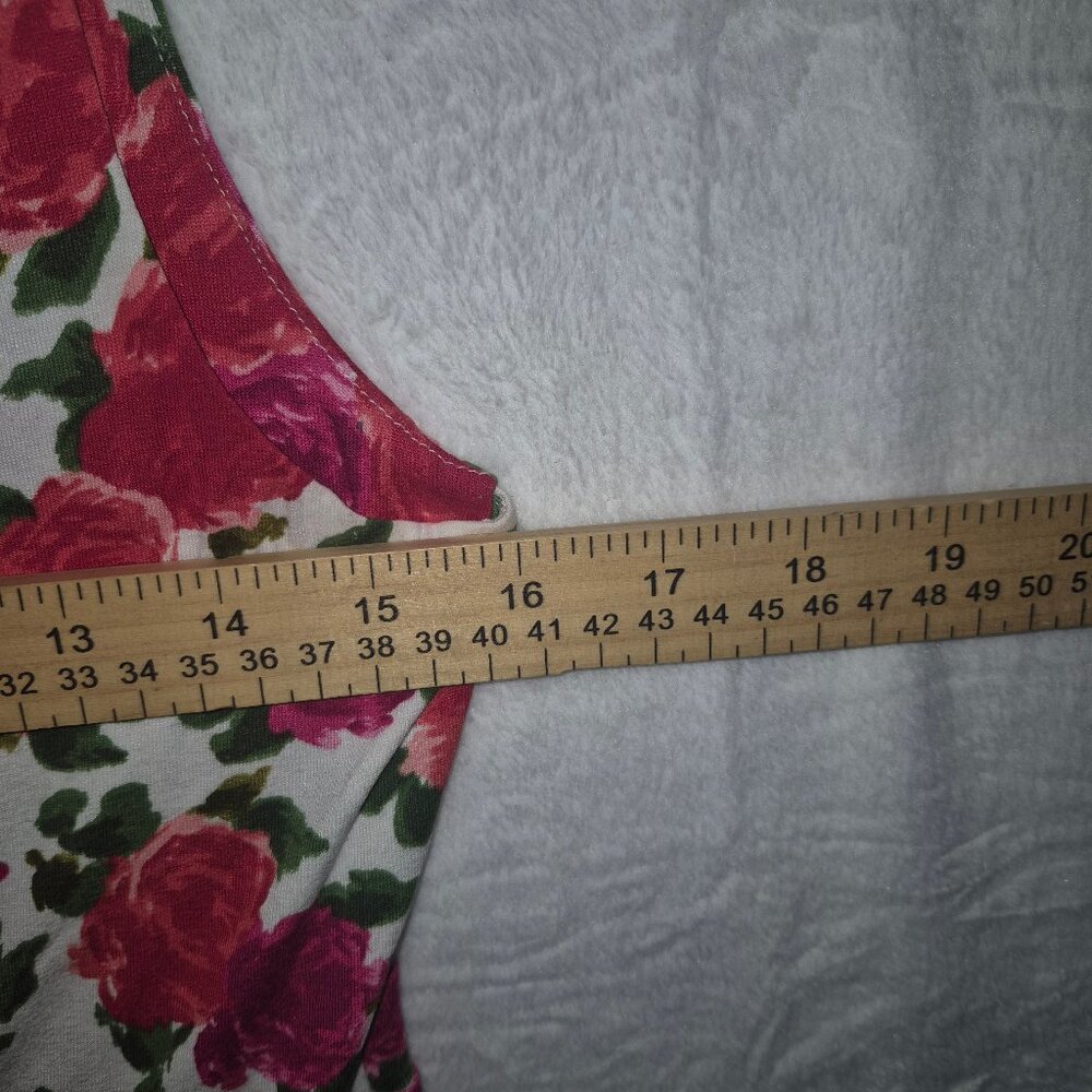 Garnet Hill Green Cotton Rose Print Dress Sz S-M Floral Fairycore Cottagecore - Picture 13 of 13